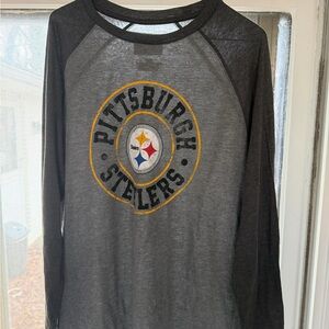 NFL Gray and Black Men's Long Sleeve Shirt